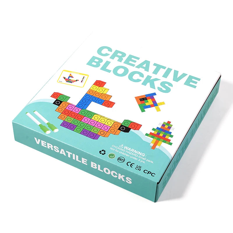 Cube magique, blocs de construction, jouets éducatifs pour enfants, blocs de construction DIY, jouets cubes, reconnaissance des couleurs, cadeaux d'anniversaire