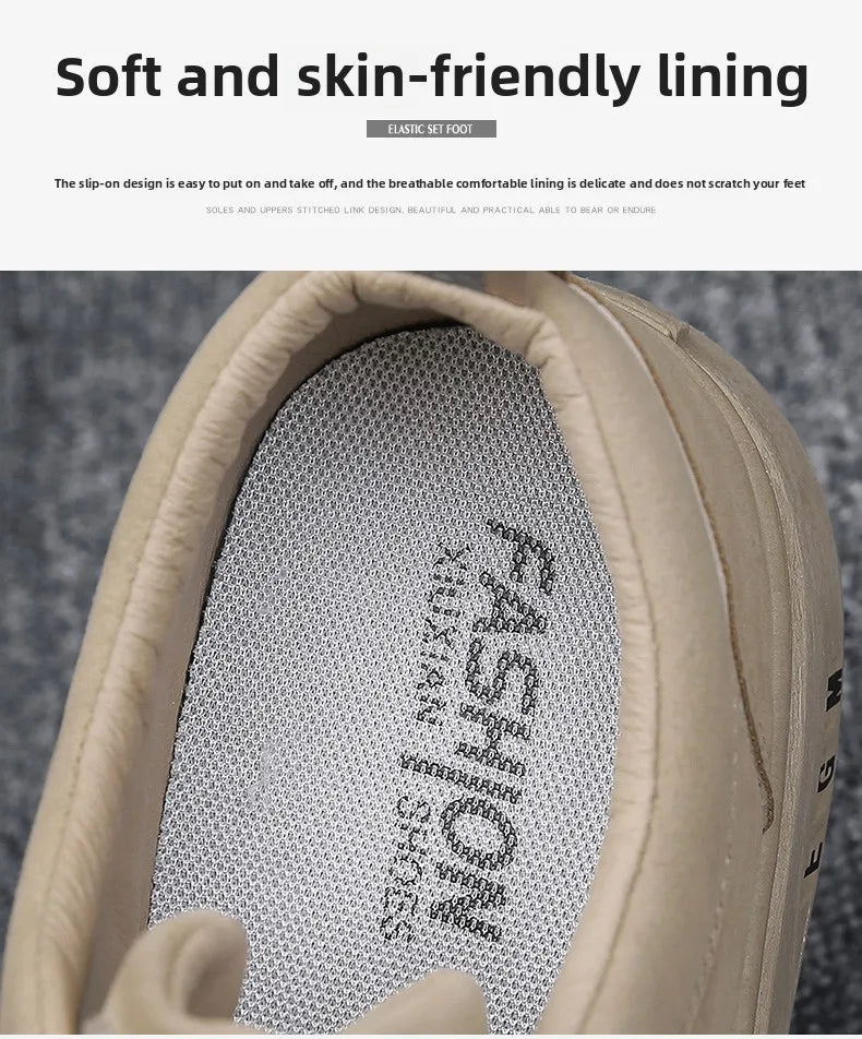 Zapatos de hombre nuevos, zapatos de seguridad de trabajo de primavera, antideslizantes, resistentes al desgaste, versátiles, informales, deportivos, de trabajo, zapatos de tabla para hombre