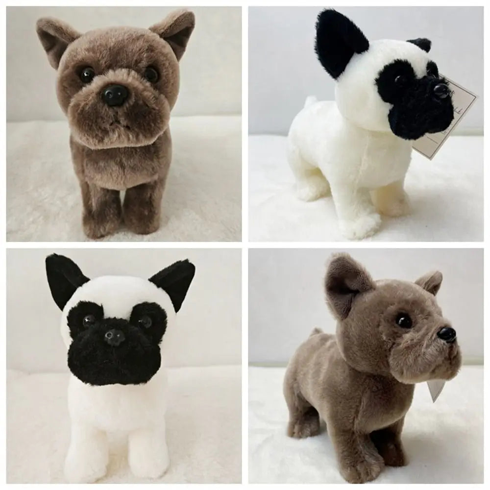 Peluche bouledogue français réaliste pour fête d'enfants, chien en peluche, simulation douce, meilleur cadeau