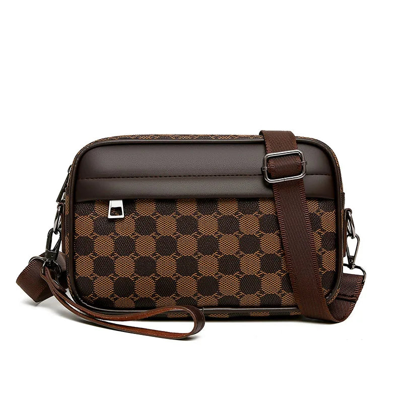 Men’s PU Leather Waist Pack – Business Crossbody & Travel Shoulder Bag