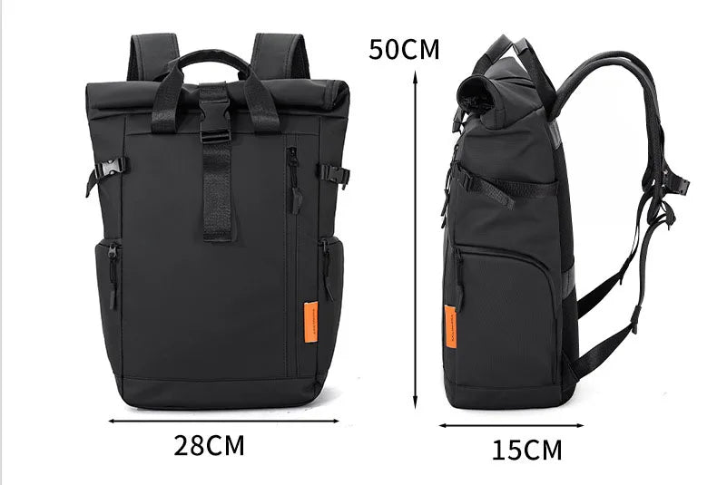 Men's Travel Camping Bag 15.6inch Laptop Computer Backpack Outdoor Waterproof Hiking School College Business Trekking Rucksack
