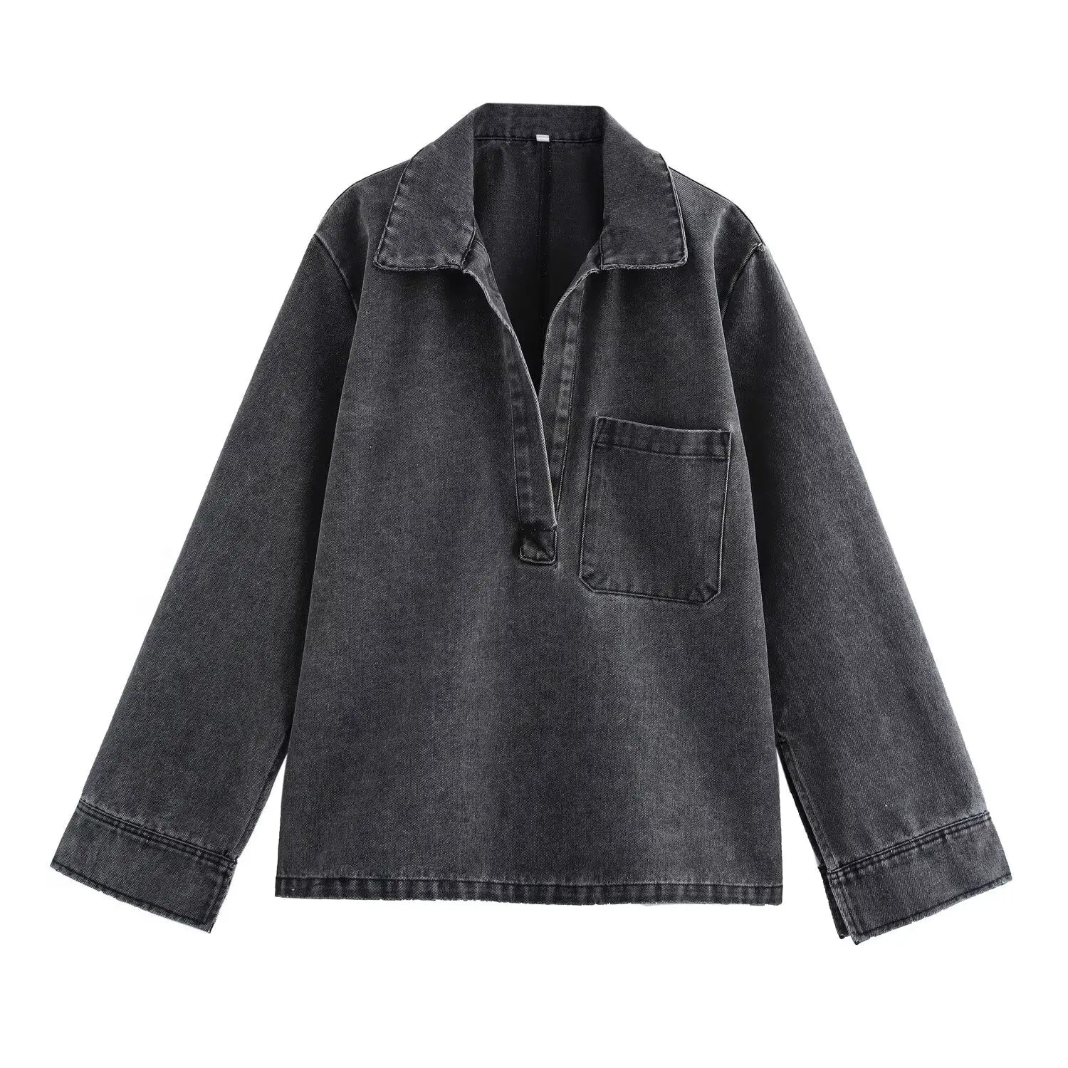 Conjuntos de pantalones anchos con cordón de otoño para mujer, 2 piezas, conjunto de blusa de mezclilla de moda para mujer, conjunto informal de dos piezas para mujer
