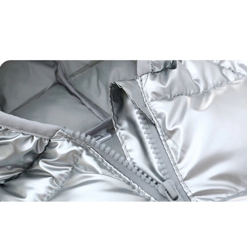 Chaqueta de invierno cálida para niños pequeños, abrigo con capucha, chaqueta lisa para niñas y niños, ropa exterior brillante, orejas bonitas, ropa para niños de 2 a 6 años