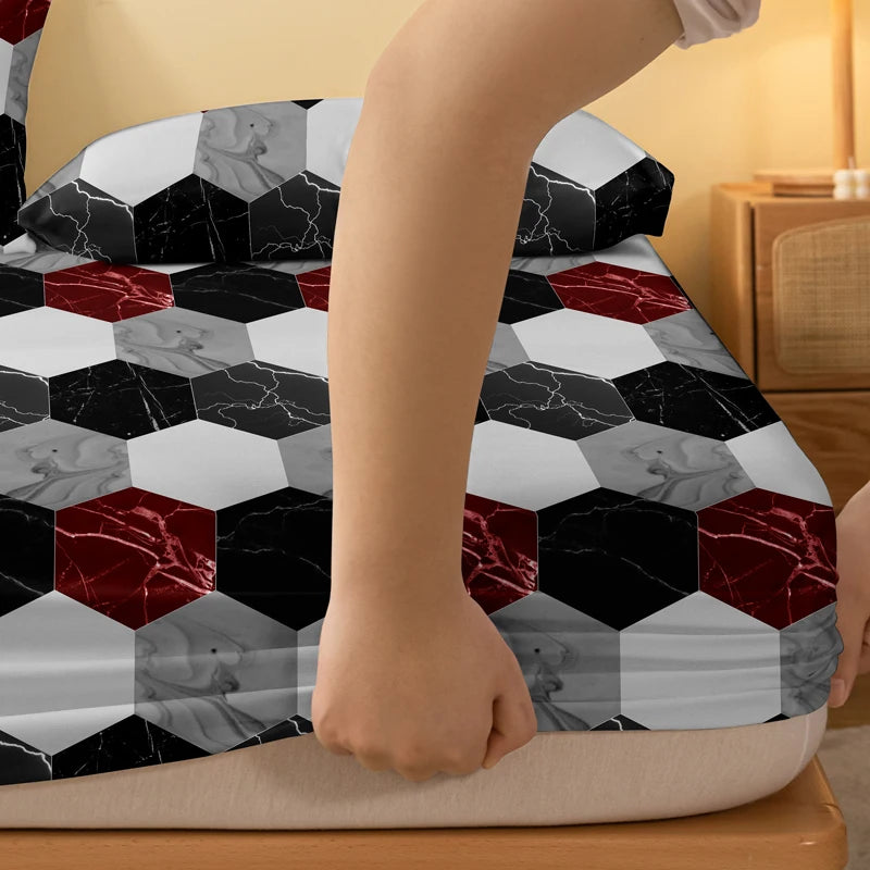 Geometric Matte Fitted Sheet