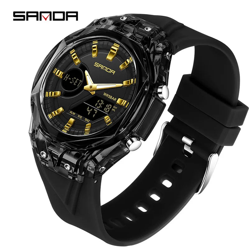 Relojes deportivos digitales para hombre, marca de lujo, relojes de pulsera de cuarzo para hombre, reloj de pulsera multifunción de doble pantalla
