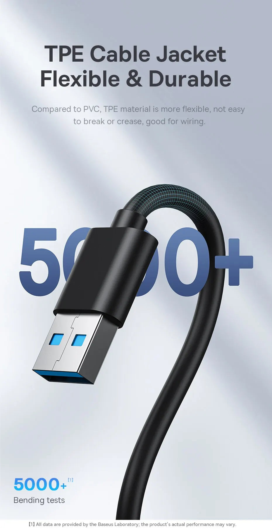Baseus Hub USB de 4 puertos, Hub de ABS USB 3.0 para portátil, Adaptador Divisor Múltiple para Xiaomi Lenovo Macbook Accesorios de PC Ordenador