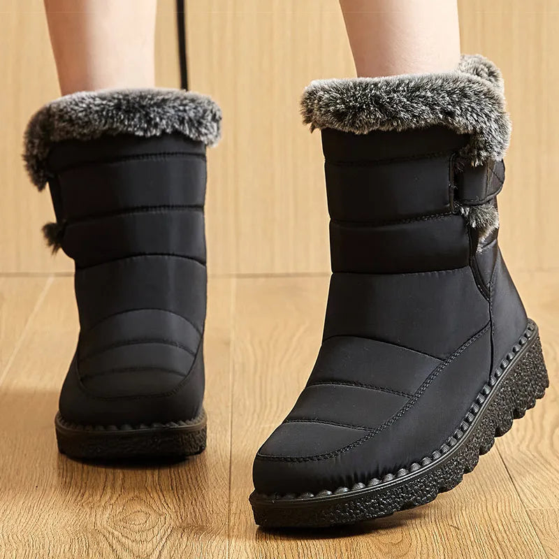 Women's Boots Trend Winter Shoes For Woman Winter Boots Ankle Low Heels Botas Mujer Waterproof Snow Boots With Fur Shoes