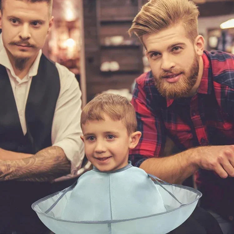 Capa de Corte de Pelo para Niños Reutilizable de Peluquería Herramientas de Corte de Pelo Plegable para el Hogar Delantal de Peluquería Accesorios de Bebé