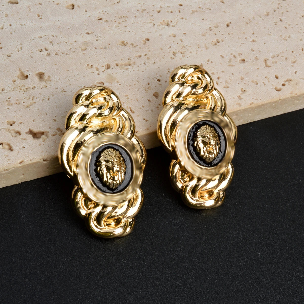 Conjunto de joyas de lujo de Dubái para mujer chapado en oro de 18 quilates, collar de león, pulsera, anillo, pendientes, accesorios de joyería para boda nupcial