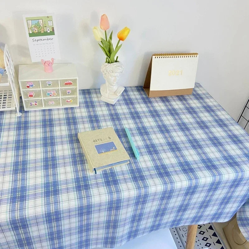 Mantel de tela escocesa, tapete de escritorio, mantel a prueba de polvo para mesa de comedor, protector de muebles, tapete de picnic, tapete para tocador