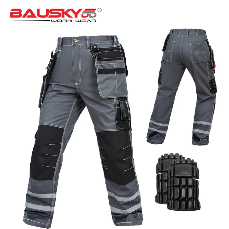 Pantalones de trabajo de hombre Craftsman, nuevos, de alta calidad, con múltiples bolsillos, pantalones de trabajo, ropa de trabajo de mecánico