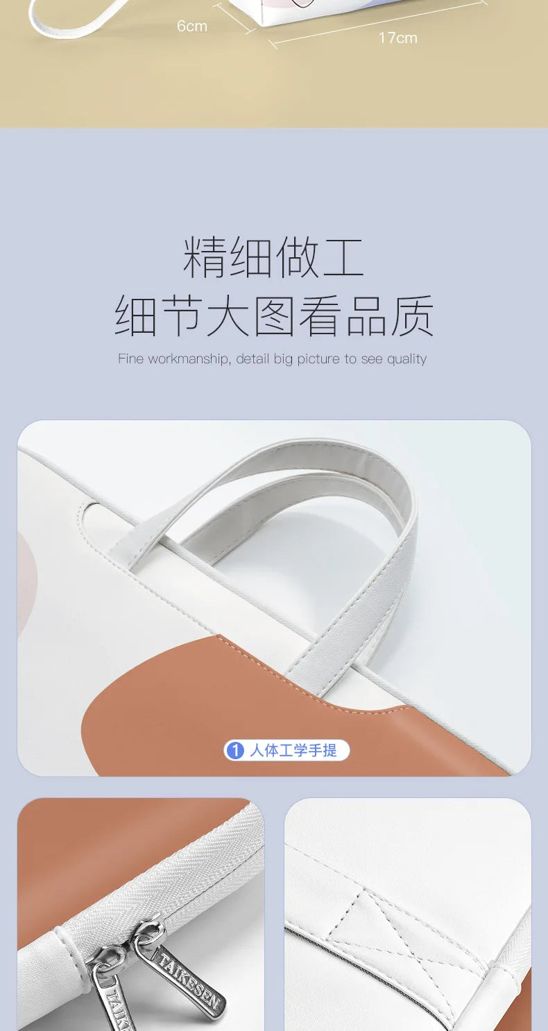 Laptop bag is suitable for laptop air12-16 inch hand bag damska bolsos de hombro Simple design fashion handbags luxury designer