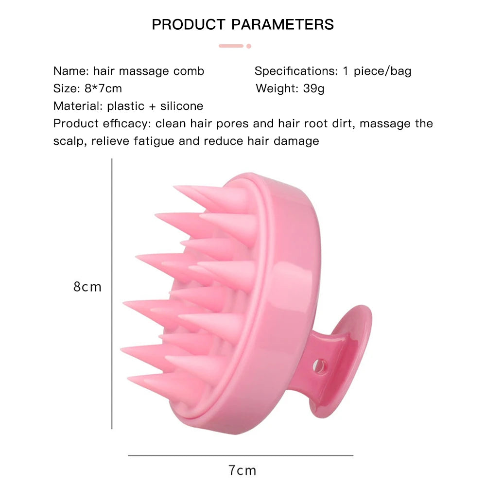Cepillo de masaje de silicona para cuero cabelludo, peine para lavado de cabello, masajeador suave para el crecimiento del cabello, cepillo de champú, peine de ducha, cuidado capilar