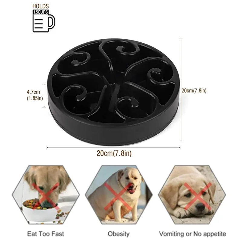Comedero Lento para Perros, Divertido, Antideslizante, Anti-Glotón, Comederos Más Lentos, Cuenco Ecológico para Perros Grandes, Medianos, Pequeños y Cachorros