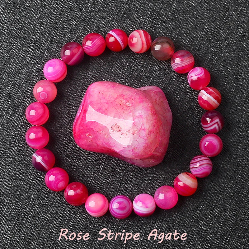 Pulsera de amatista genuina con cristales naturales para mujer, pulsera de amatista hecha de cuentas de piedra natural real, purificante para el cuerpo.