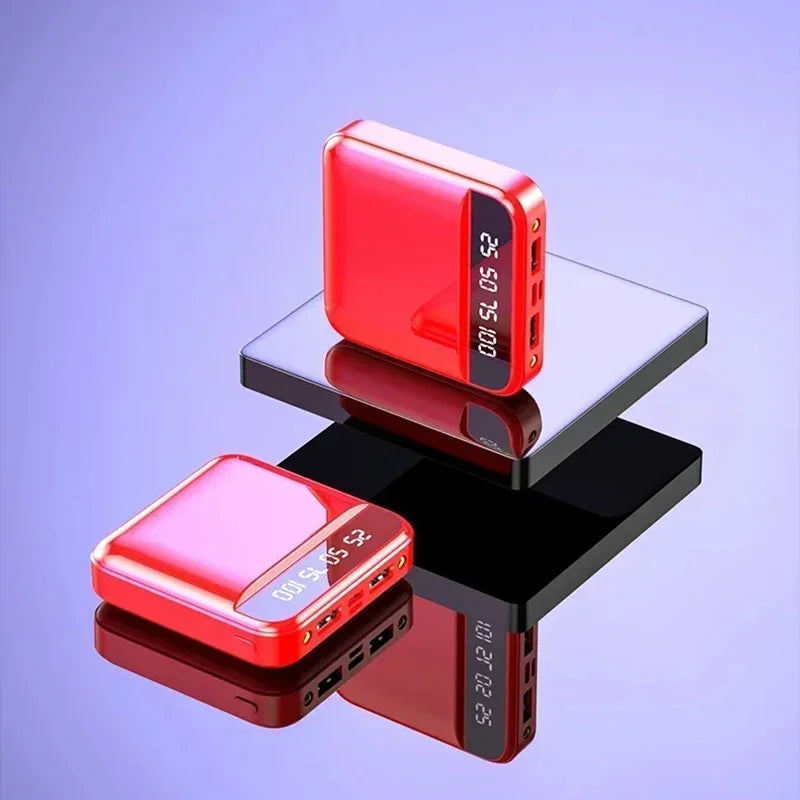 20000mah stor kapasitet mobil powerbank batteriskjerm LED-belysning mini bærbar utendørs telefon universell hurtiglading