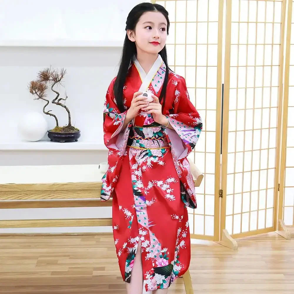 Girls’ Japanese Yukata Kimono