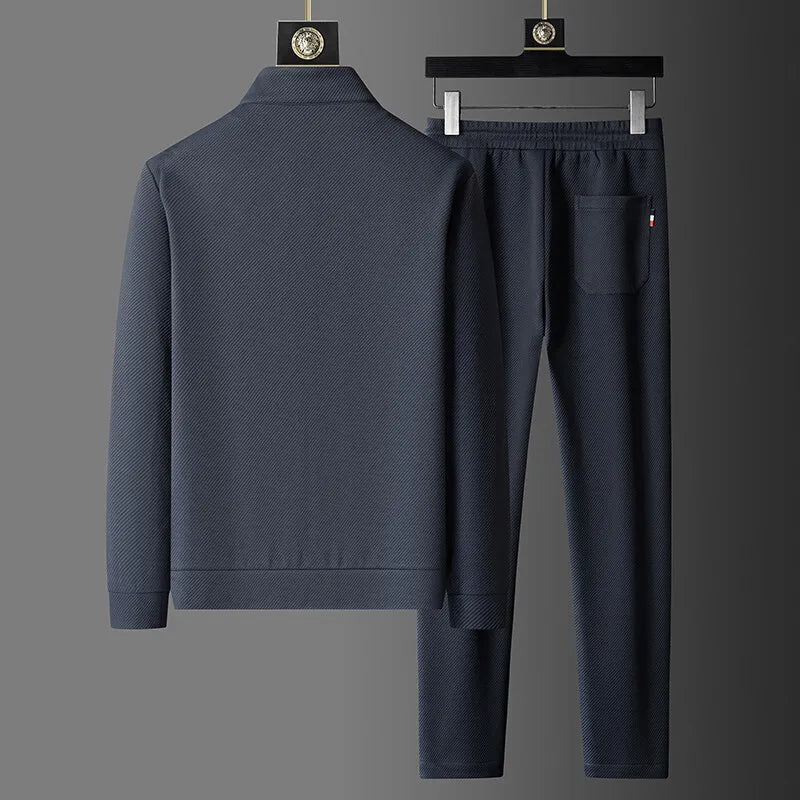 (jackets + trousers) spring fashion men jackets Man coats long sleeve men's casual jackets men A set of clothes size M-5XL
