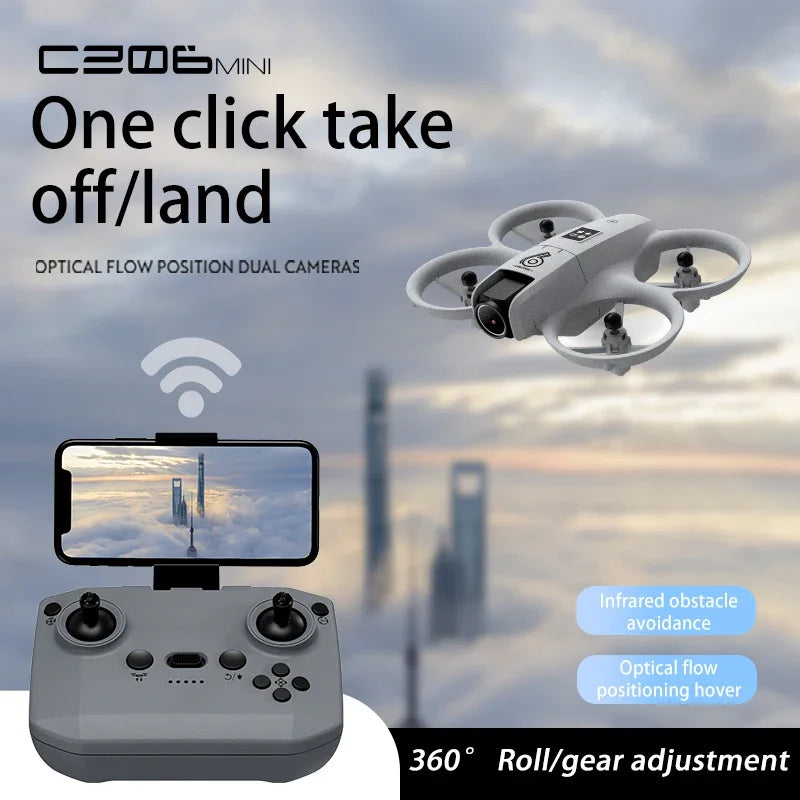 CZ06 Mini Dron 4k 480P Avión Profesional OVNI fpv drones wifi con cámara Avión de Control Remoto Juguete de Helicóptero Ligero