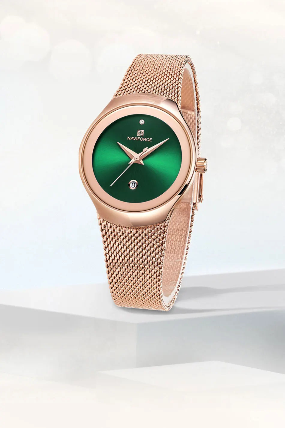NAVIFORCE 2024 Relojes de mujer Lujo Oro Rosa Ultra Fino Reloj de Señora Lujo Impermeable Reloj de Pulsera de Cuarzo Mujer Reloj Femenino