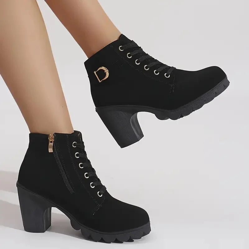 Winter Lace-Up Ankle Boots