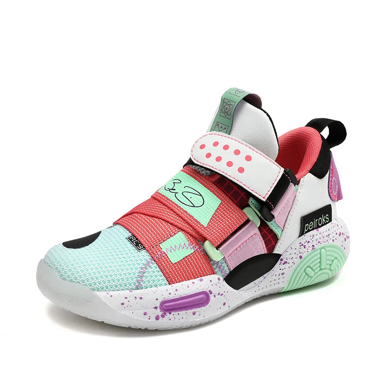 Nuevas zapatillas de baloncesto para niños y niñas, antideslizantes, ligeras, deportivas, de exterior, para correr.