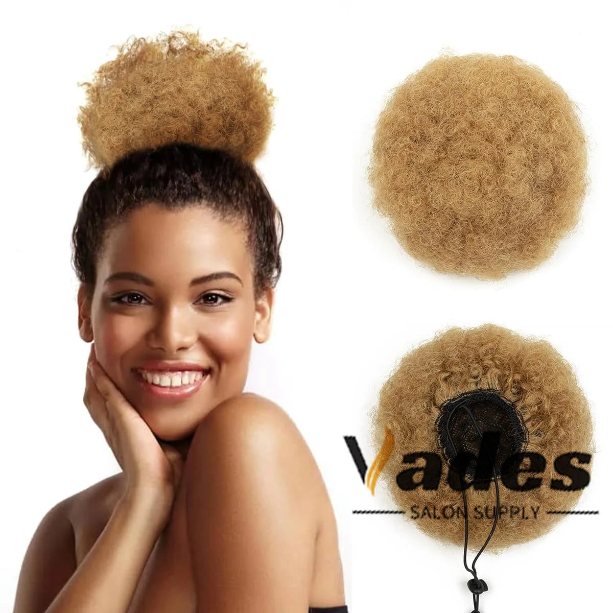 Queue de cheval en cheveux humains bouclés Afro Crépus Chignon à cordon de serrage Extensions de chignon haut à clipser pour femmes noires 4 6 8 pouces