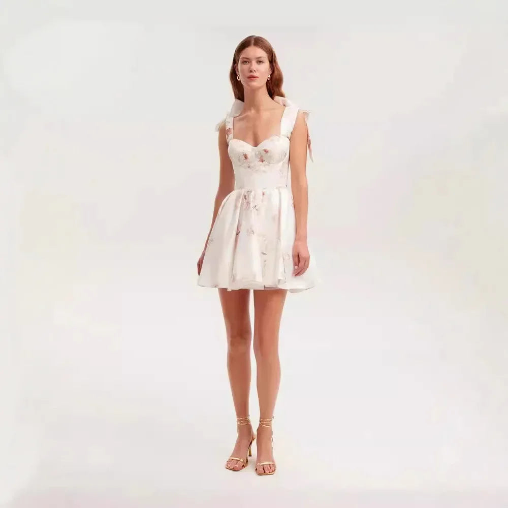 Nuevo vestido de noche elegante de moda femenina transfronteriza sin hombros, estilo europeo, sin mangas, corto