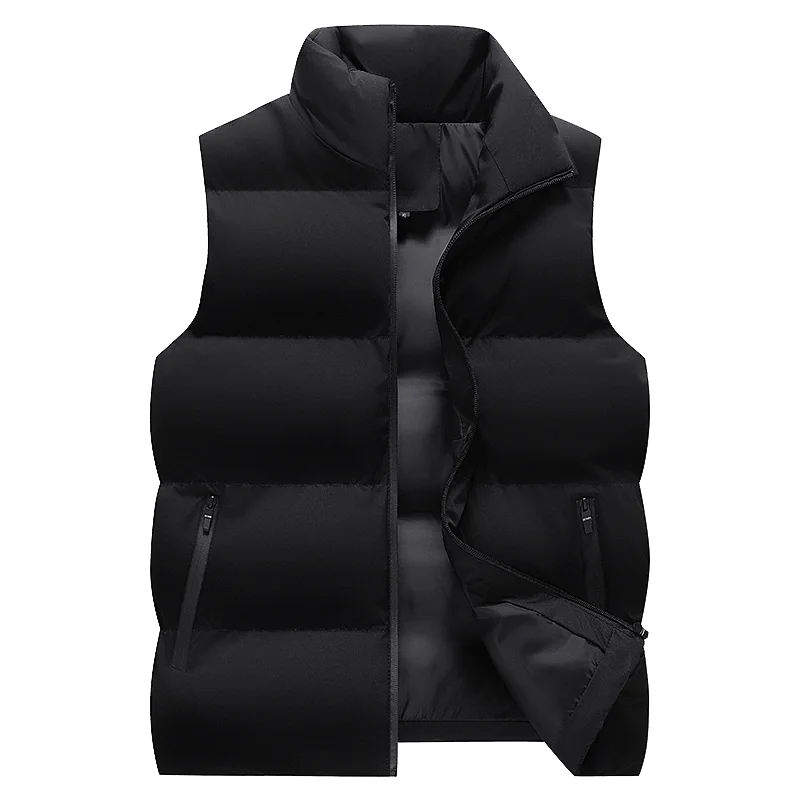 Chaleco de hombre cortavientos, chaqueta sin mangas para hombre, chaqueta de invierno, abrigo casual, chaleco de hombre de algodón grueso y cálido