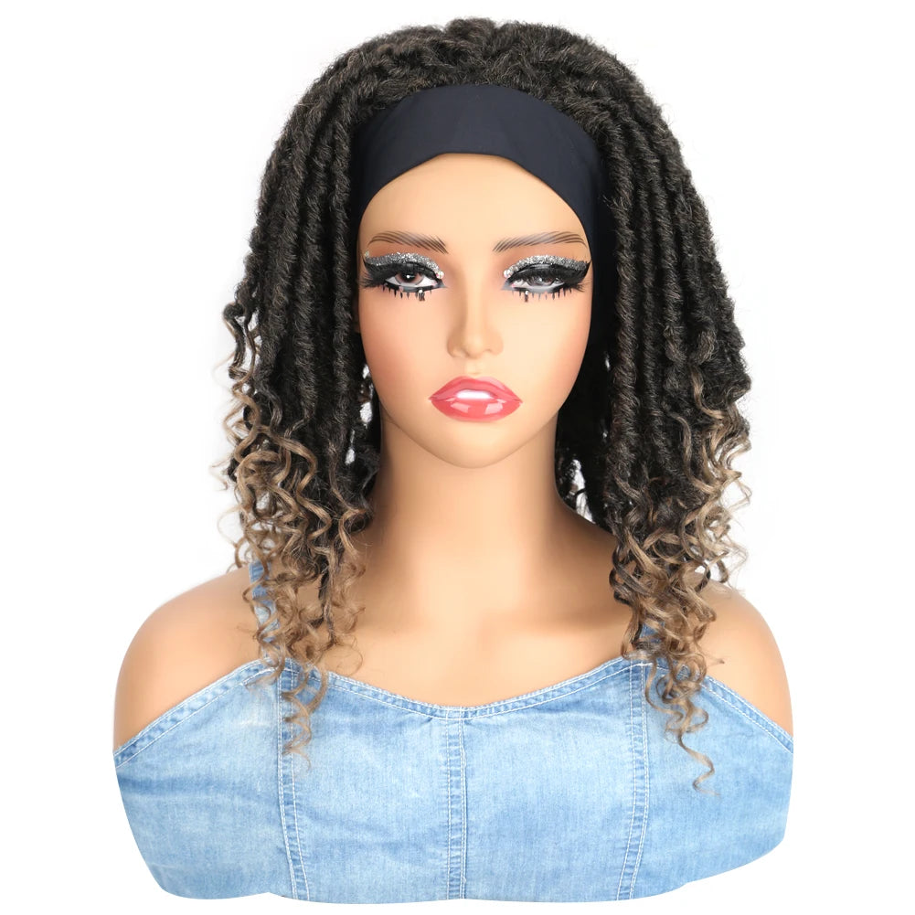 Peluca con diadema de rastas Ombre