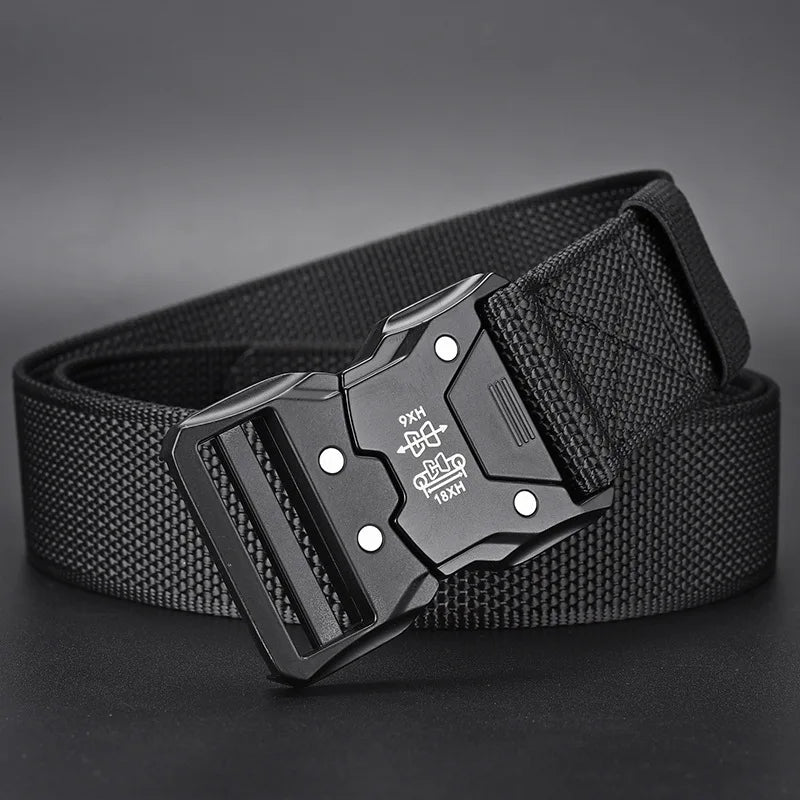 Cinturón Táctico para la Cintura - Hebilla Automática Duradera, Perfecto para Aventuras al Aire Libre, Accesorios Unisex para Hombres y Mujeres