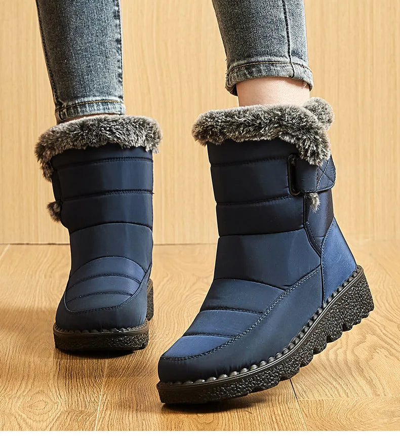 Women's Boots Trend Winter Shoes For Woman Winter Boots Ankle Low Heels Botas Mujer Waterproof Snow Boots With Fur Shoes