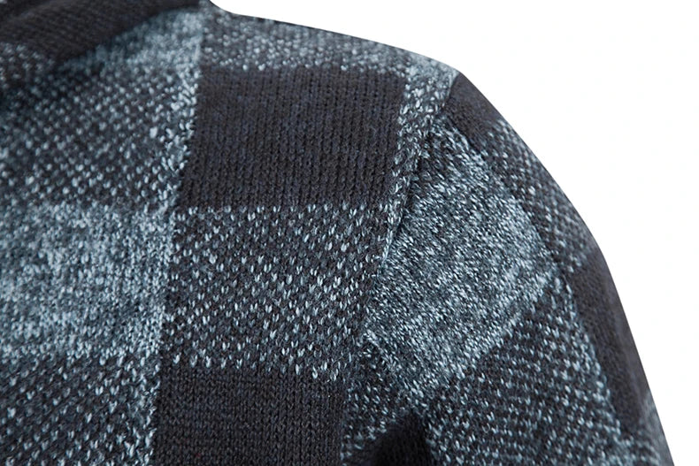 Chaqueta a cuadros nueva para hombre, suéter con capucha, forro polar de otoño e invierno, ropa informal gruesa y cálida, cortavientos para el frío