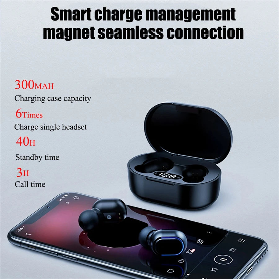 Auriculares inalámbricos E7S TWS Auriculares Bluetooth Sonido HIFI sin pérdidas Auriculares deportivos impermeables para todos los smartphones