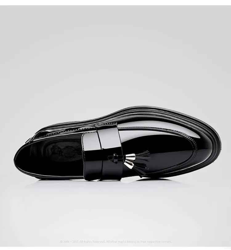 Zapatos de cuero para hombre, otoño, negocios, formal, tallas grandes, zapatos de vestir para hombre, zapatos casuales de suela blanda, zapatos negros para novio de boda para hombre