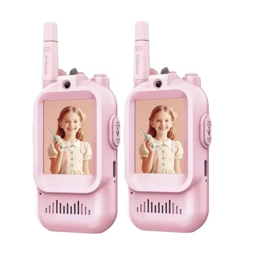 Talkies-walkies vidéo rechargeables pour enfants (2 pièces)