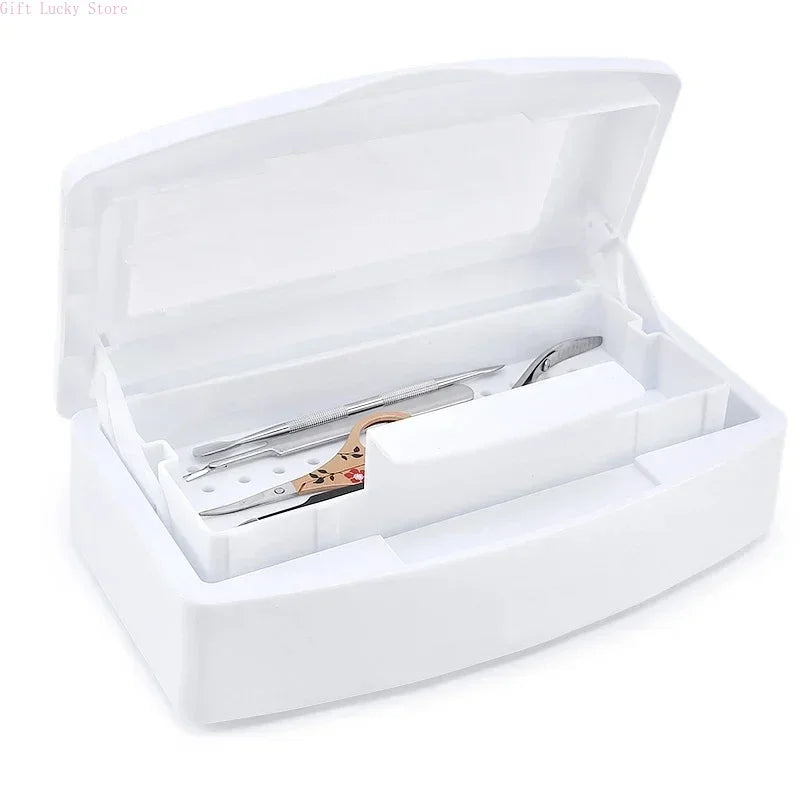 Nail Art Tools Sterilizer Tray, Disinfection Pedicure Manicure Tools Box, Salon Tools
