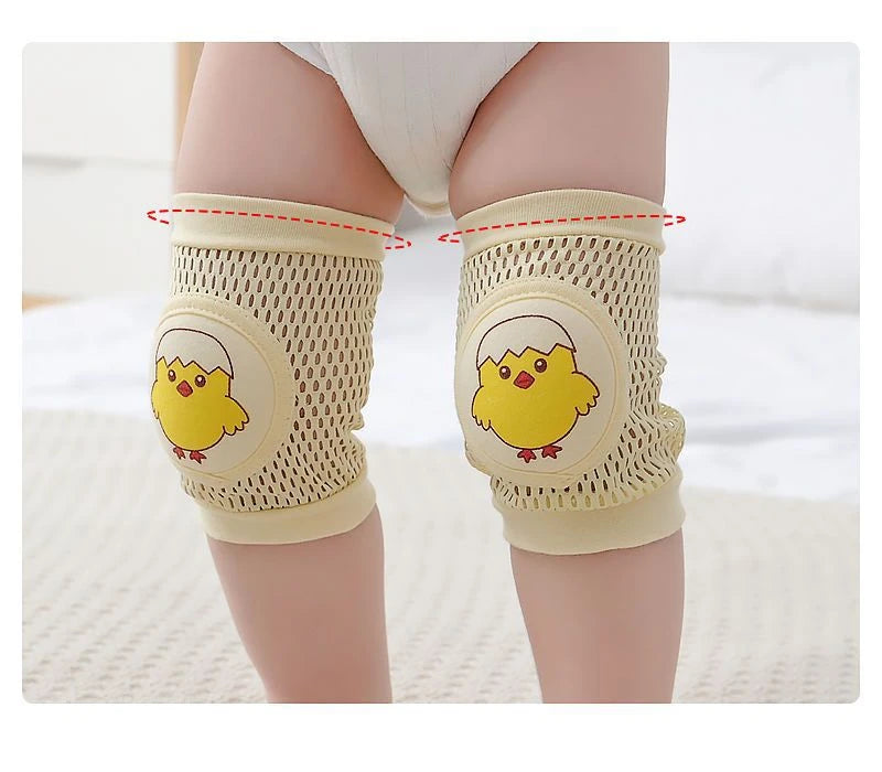 Rodilleras de bebé de 2 piezas, protección anticaída para gatear para niños pequeños, finas de verano, rótula de malla, rodillera protectora, seguridad para bebés