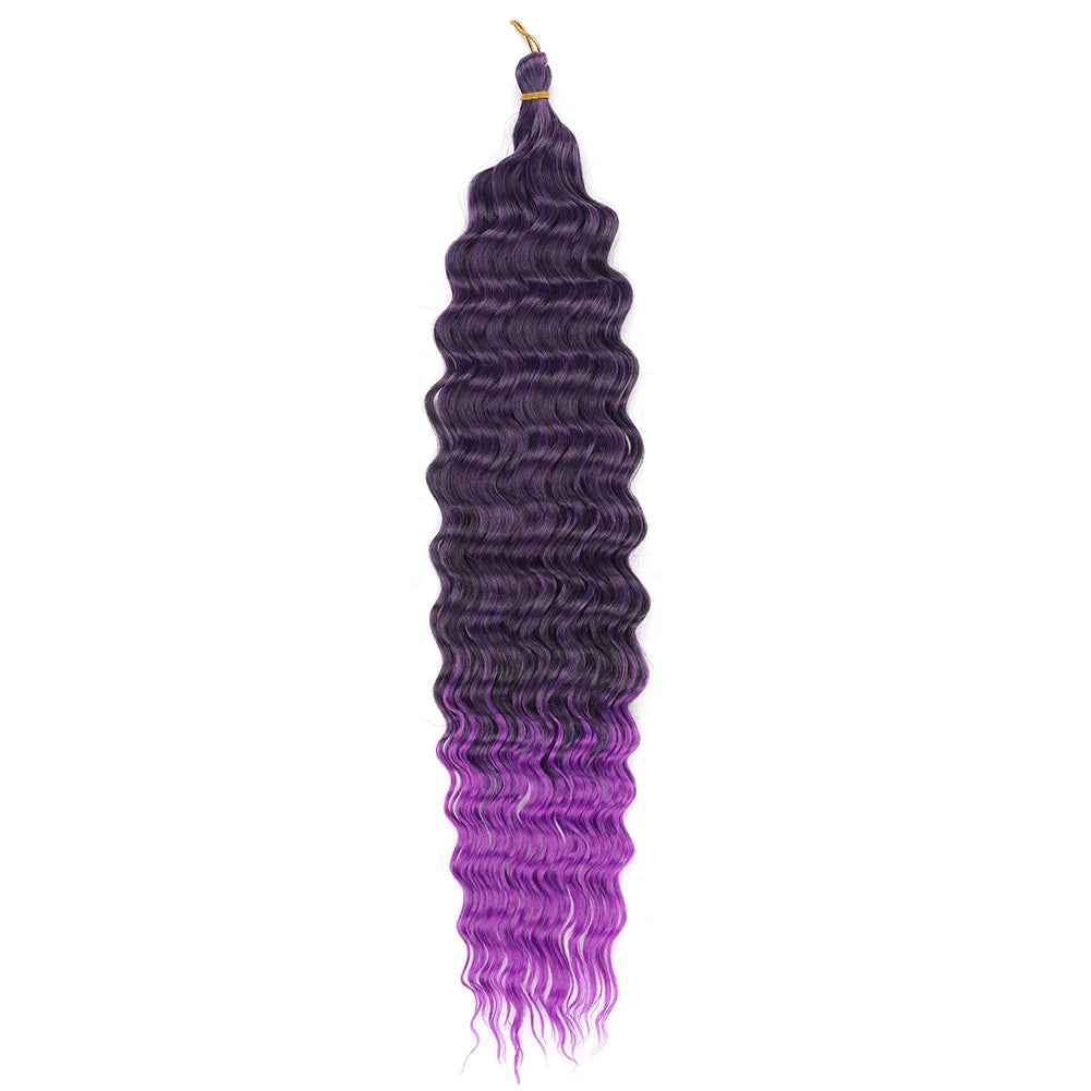 Cheveux au crochet Deep Wave, Tresse synthétique Passion Twist, Extension de cheveux bouclés afro, Tresse Water Wave Deep Twist, Cheveux Ocean Wave
