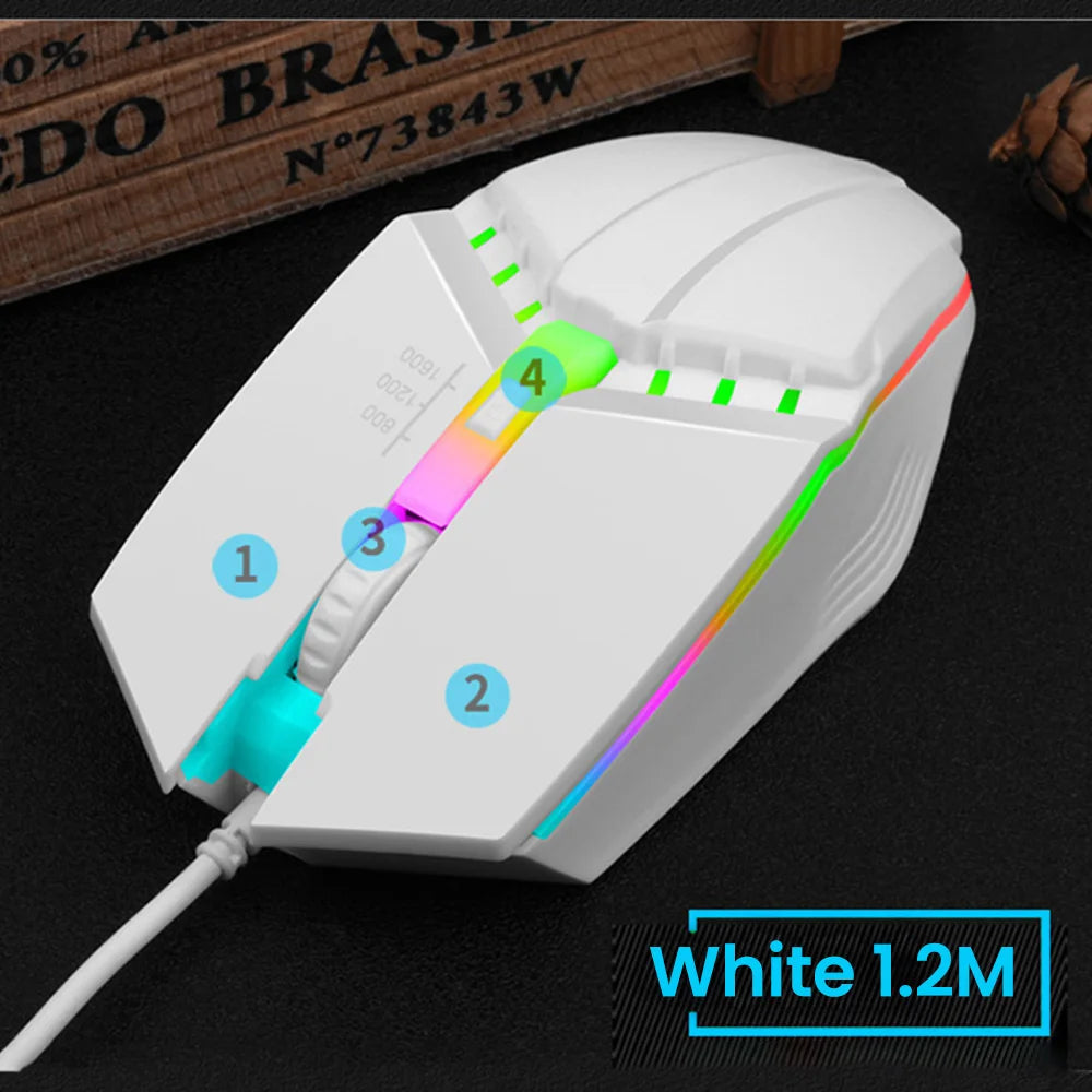 Mouse de gaming con cable Elough RGB – Silencioso, preciso y diseñado para el rendimiento