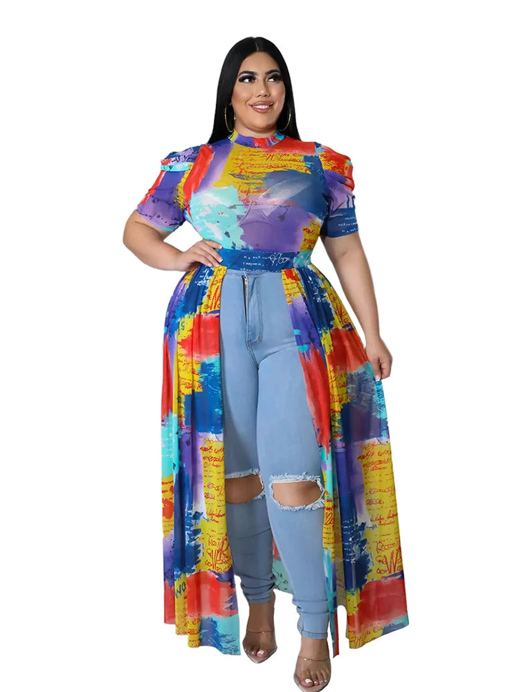 Blusas de mujer a la moda de verano elegante blusa de gasa talla grande tops 4xl 5xl venta al por mayor dropshipping