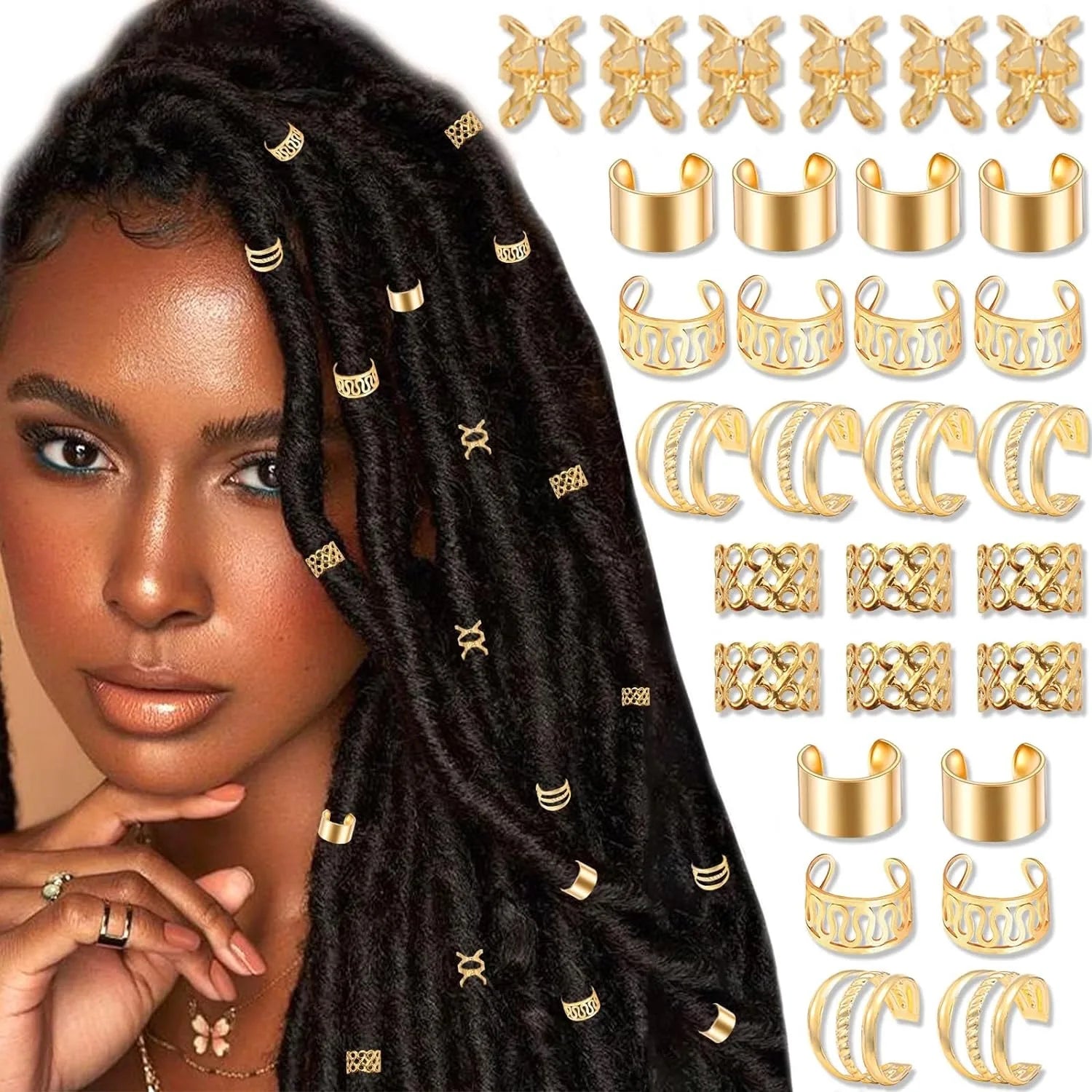 Braid Hair Jewelry Set (50PCS)