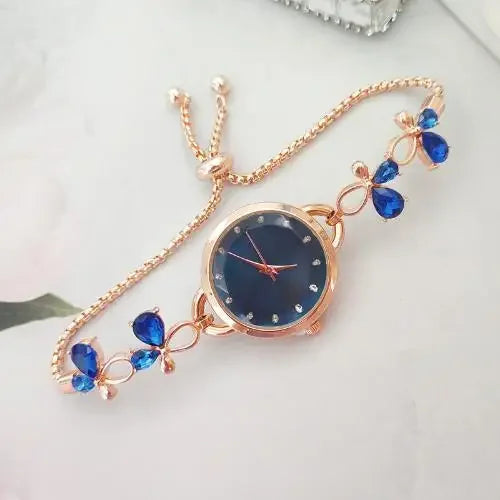 Klokker for kvinner Reloj Mujer Mermaid Chain Luxury Diamond dameklokke Armbånd Mote Quartz Klokker часы женские наручные