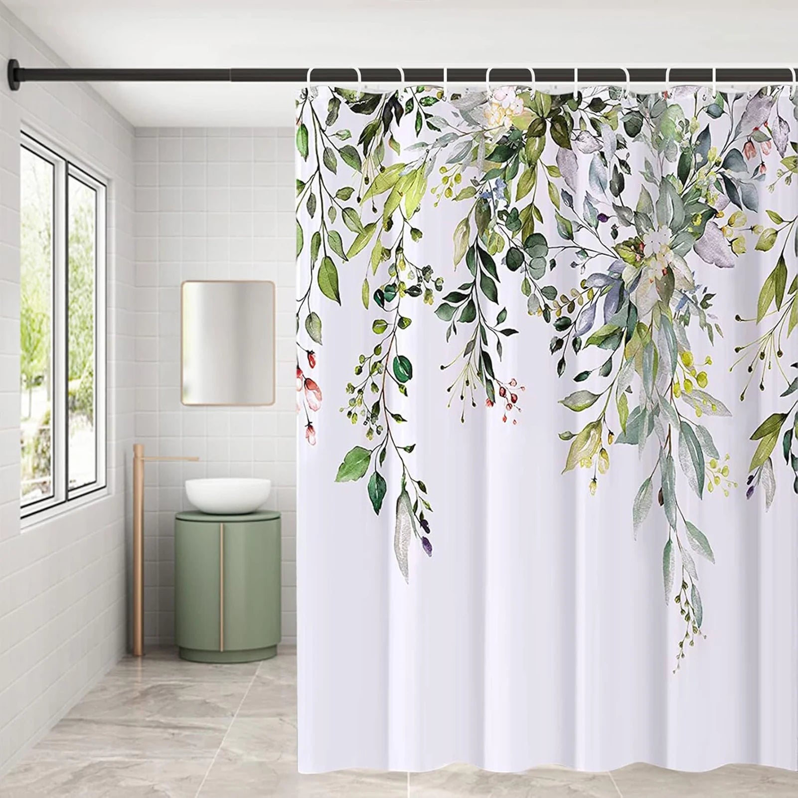 180-230cm Shower Curtains Waterproof Heavy Duty Thick Fabric Bath Curtain for Hotel Bathroom Bathtub Solid White Private Cover