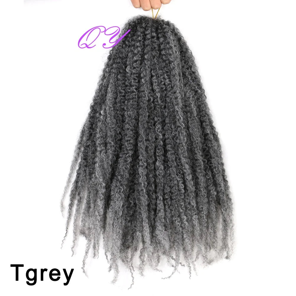 2 pcs Marley Twists Hair Braiding hair synthetic afro kinky Crochet Braiding Hair Extensions for women