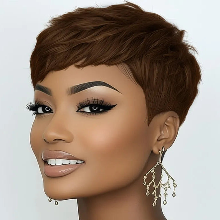 Burgundy Pixie Wig