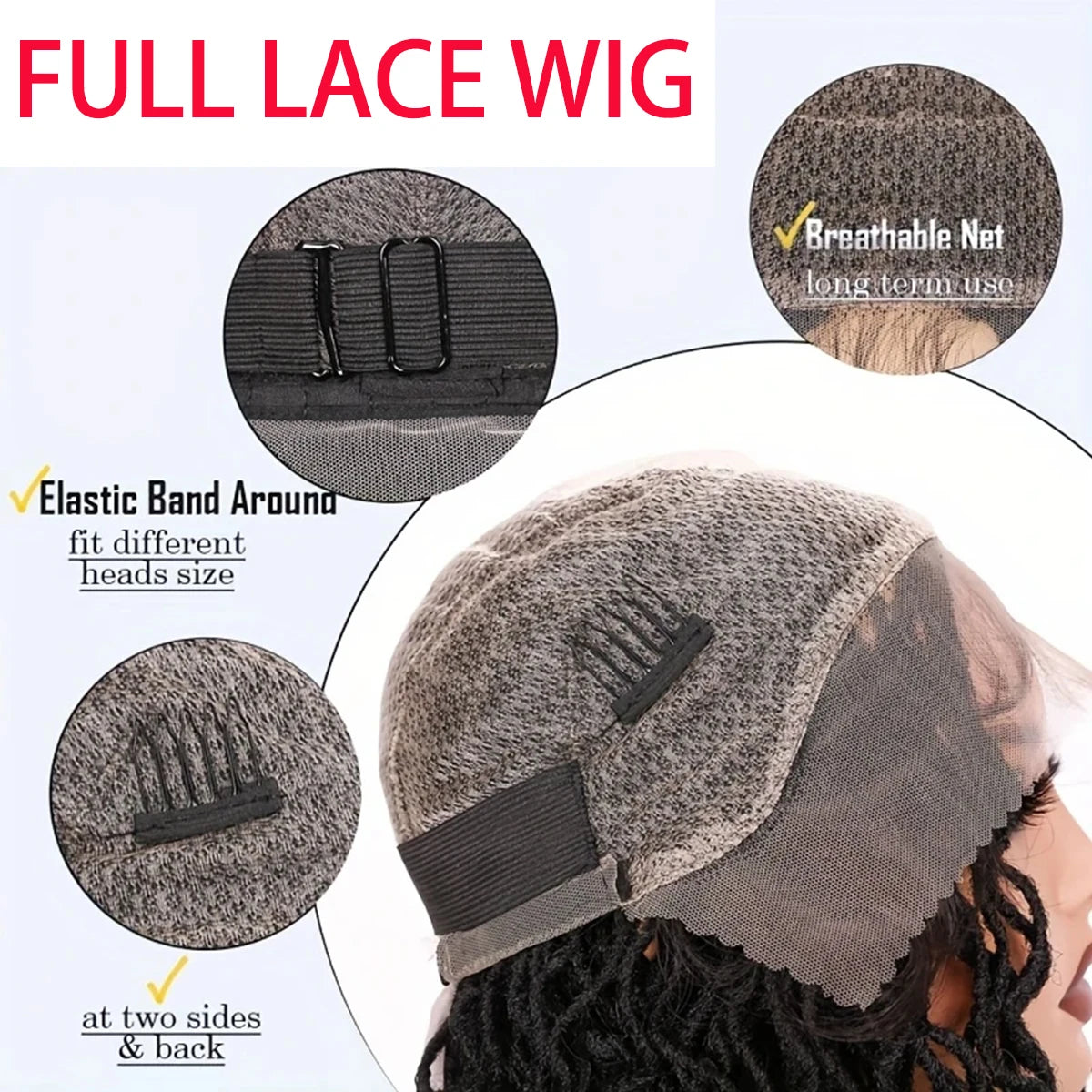 Peluca trenzada corta bohemia boho con trenzas de caja, pelucas trenzadas boho de encaje completo, cabello sintético rizado con pelo de bebé para mujeres negras