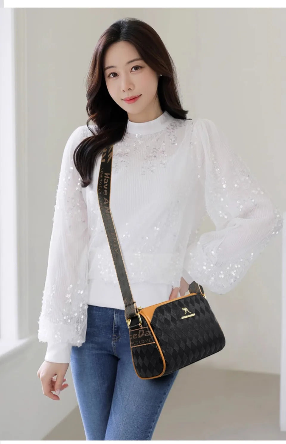 Bolsos de lujo para mujer, bolsos de diseñador, bolsos cruzados para mujer, bandoleras de cuero suave Pu para madre, bolsos de mano de 3 capas