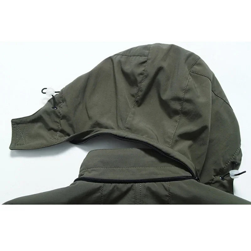 Ropa Hombre primavera otoño Chaquetas Casual Abrigos Senderismo Cortavientos Chaquetas con Capucha Moda Militar Cargo Bomber Chaquetas de Hombre
