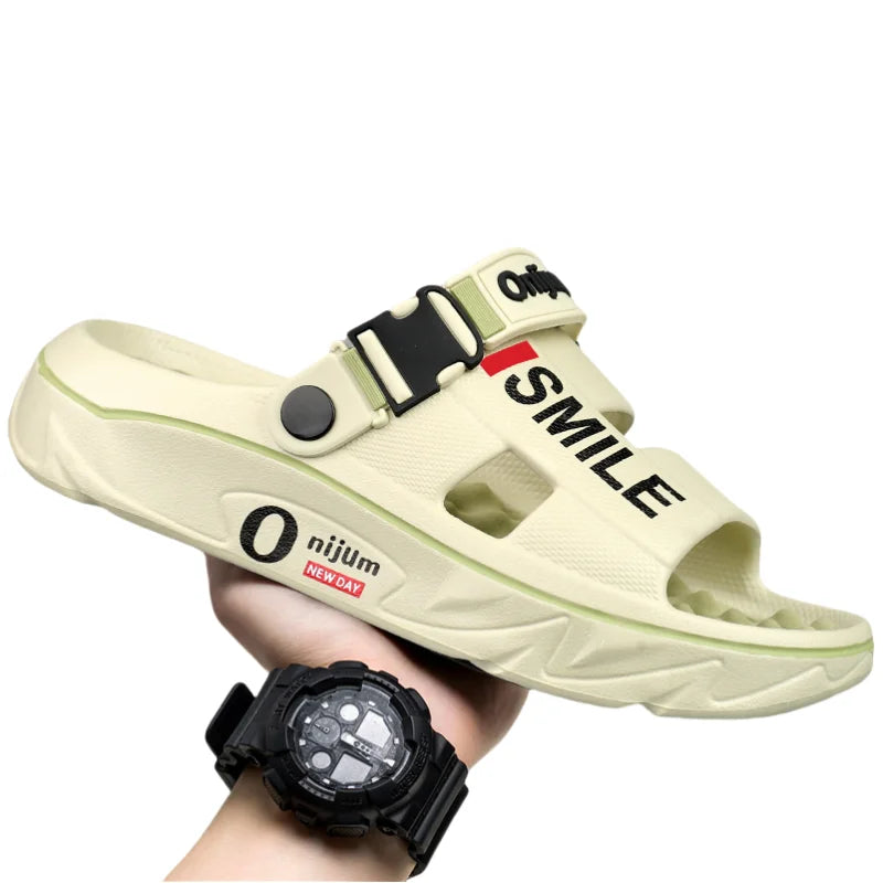 Nuevas Zapatillas de Masaje para Hombre, Sandalias Interiores y Exteriores, Cómodas Diapositivas Suaves de Playa, Zuecos, Zapatos Casuales para Hombre y Mujer, Zapatillas de Casa
